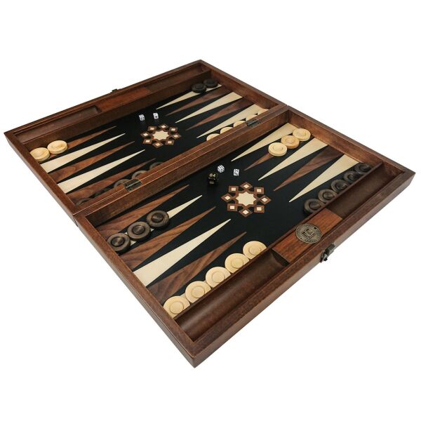 El Yapımı Ahşap Numaratörlü Lüks Tavla Takımı