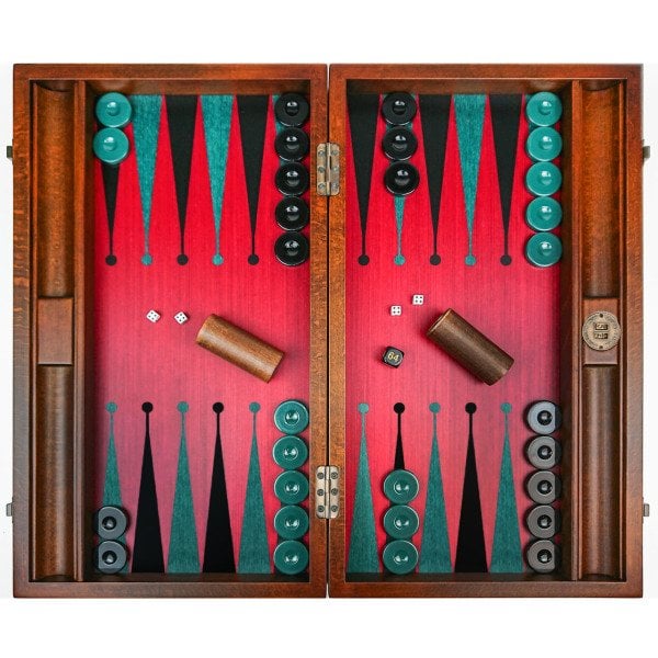 Premium Tavla Seti/Red-Green
