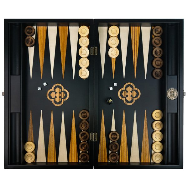 El Yapımı Pul Yuvalı Numaratörlü Lüks Ahşap Tavla Seti