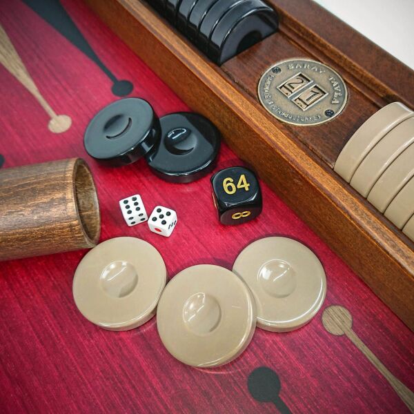 Premium Tavla Seti - Kırmızı Siyah