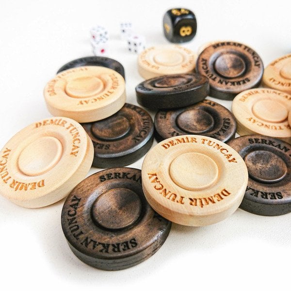 Kişiye Özel Tavla Pul Takımı