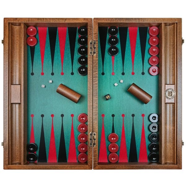 Premium Tavla Seti/ Green-Red