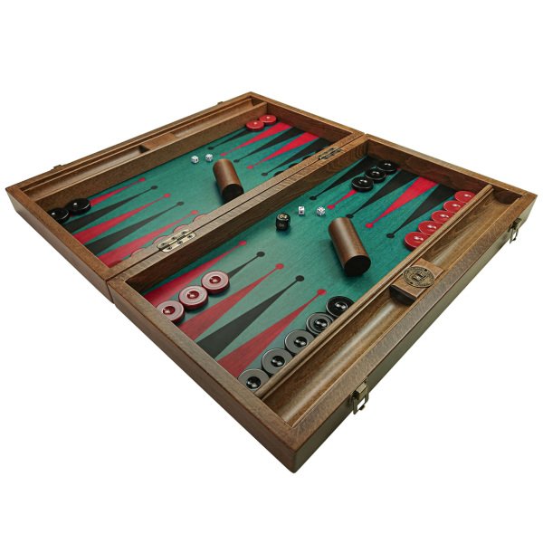 Premium Tavla Seti - Yeşil Kırmızı