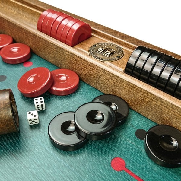 Premium Tavla Seti - Yeşil Kırmızı