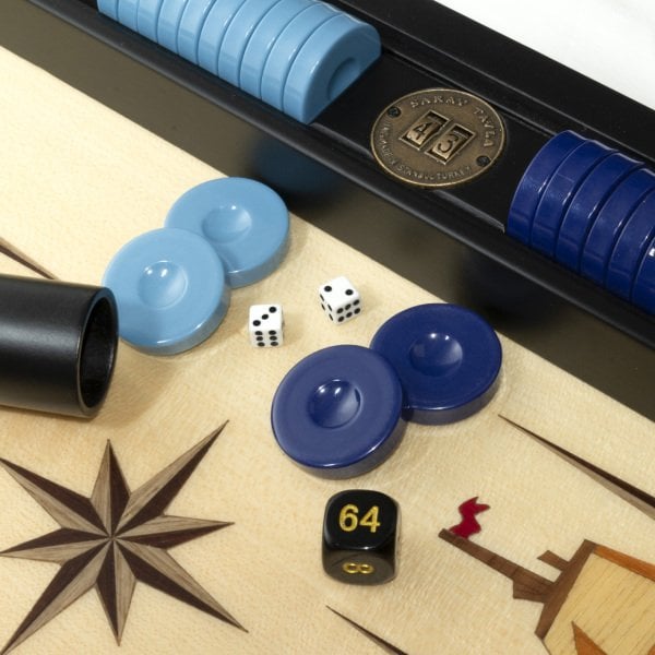 Özel Tasarım Marin Tavla Takımı - Kraken ve Korsanlar