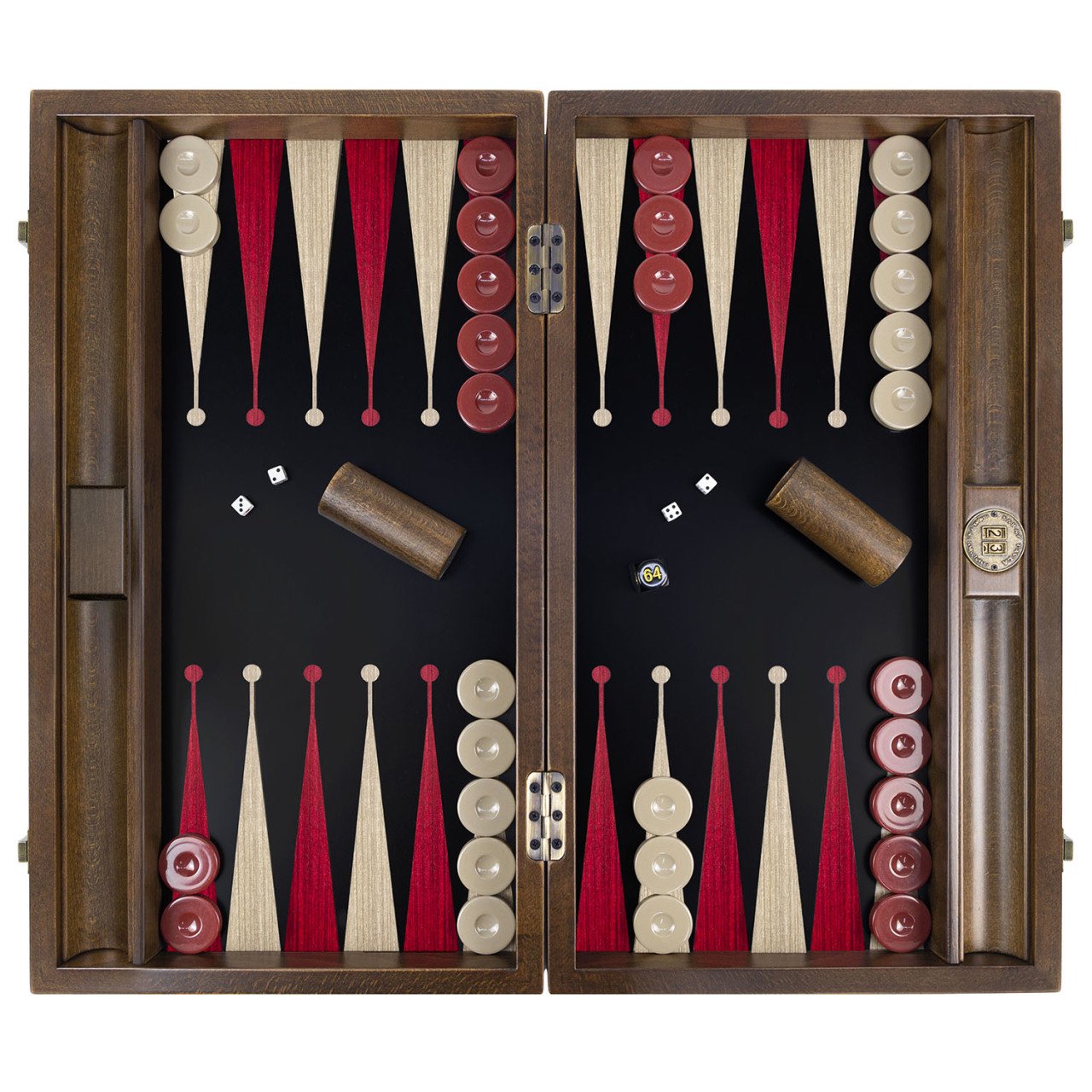 Premium Tavla Seti - Siyah Kırmızı