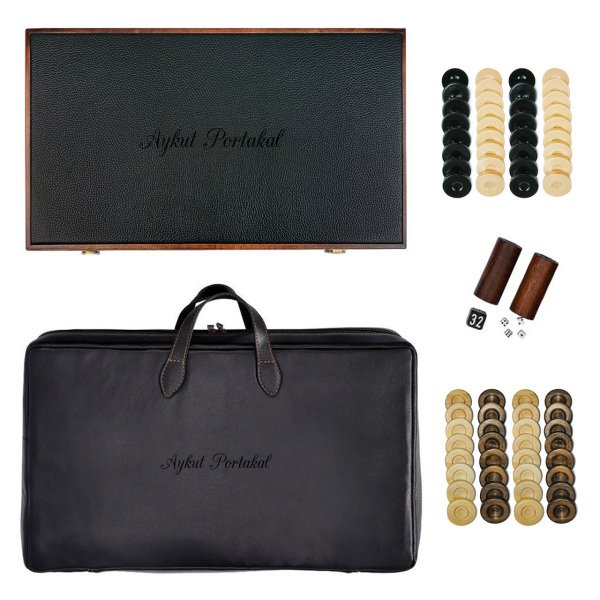 Premium Tavla Seti - Altın Karamel