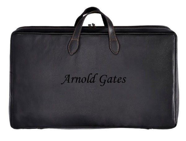 Lüks Deri ve Ahşap Tavla Seti – Siyah Gri