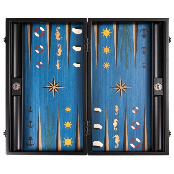 Saray Kutup Yıldızı Marin Tavla Takımı - Mavi