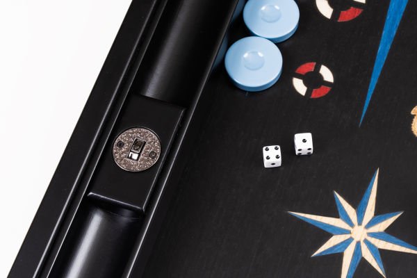 Saray Kutup Yıldızı Marin Tavla Takımı - Siyah