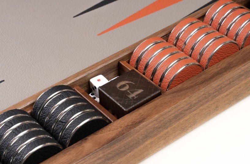 Lüks Deri Ahşap Tavla Seti